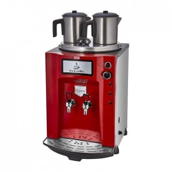2 Demlikli Premium Jumbo Çay Makinesi 23 lt Şamandıralı (Şebekeden Su Alma)