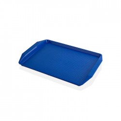 Plastik Servis Tepsi 27x36 cm Mavi